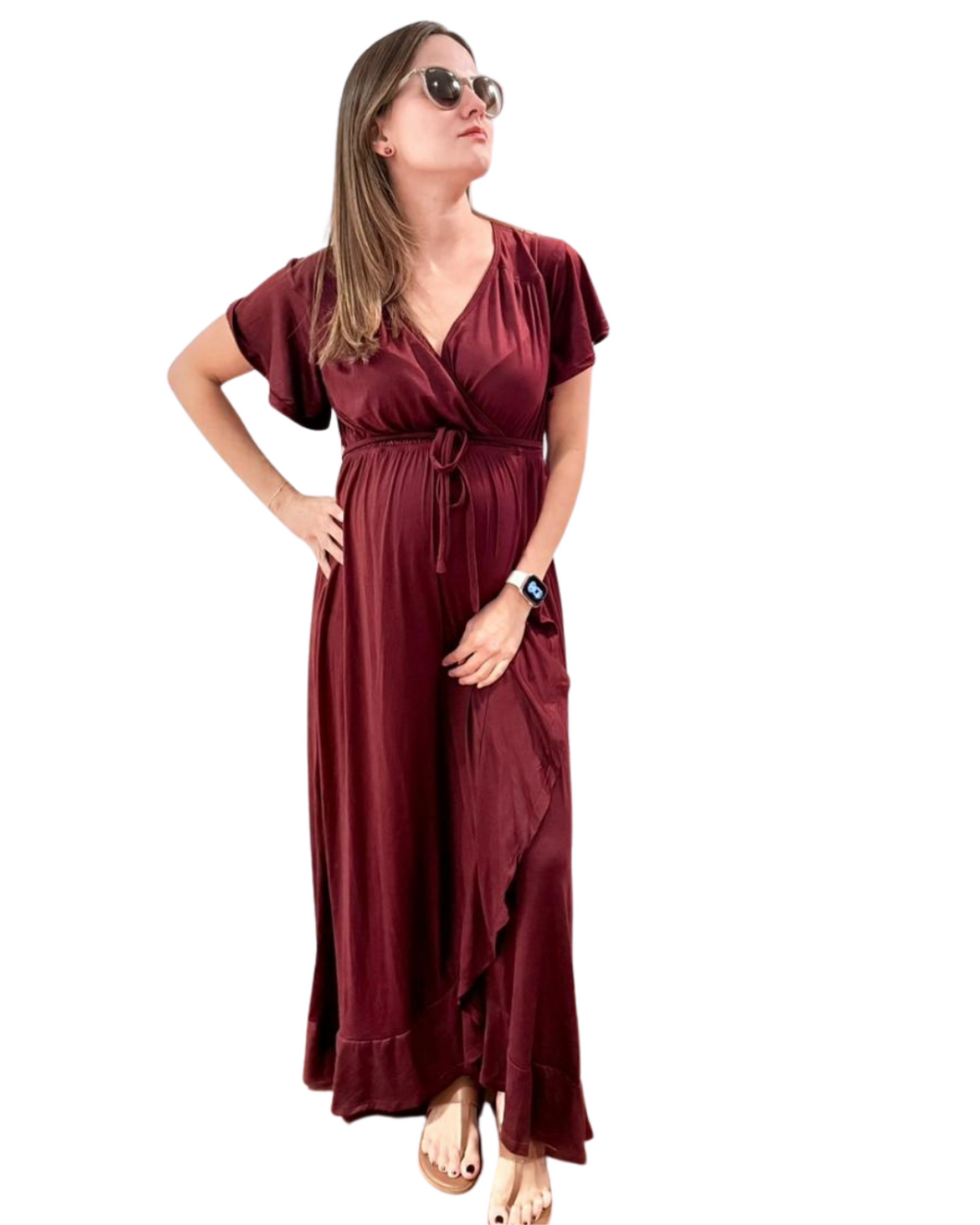VESTIDO CON ELASTICO CRUZADO