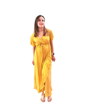 Cargar imagen en el visor de la galería, VESTIDO CON ELASTICO CRUZADO
